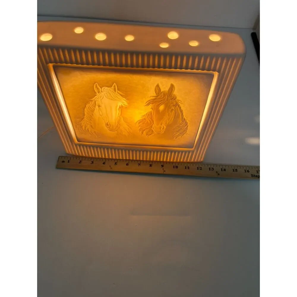Porcelain Lithophane bisque night light with 